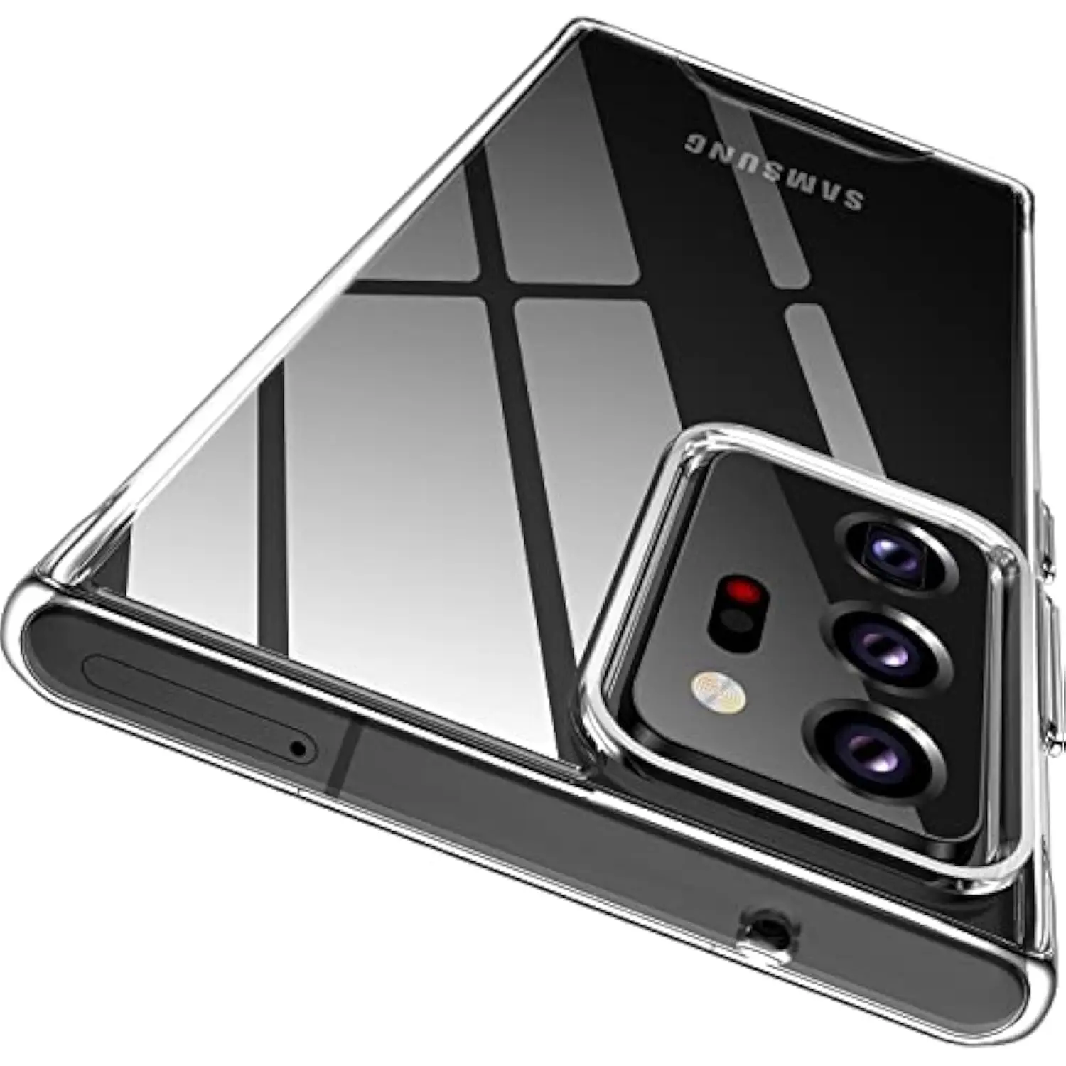 Für Samsung Galaxy Note20 Ultra/Note 20/Note10+/Note10 Hülle, kristallklar, hart, weich, TPU, stoßfest, schützend – transparent