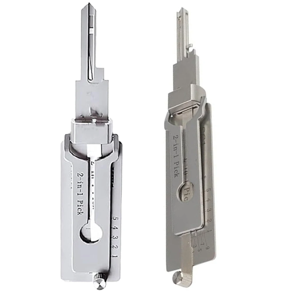 2-in-1 Key Decoder Stainless Steel Precision Tool O-ring Pickup Hook Tool Hand Maintenance Repair Kit key decoder tool kit