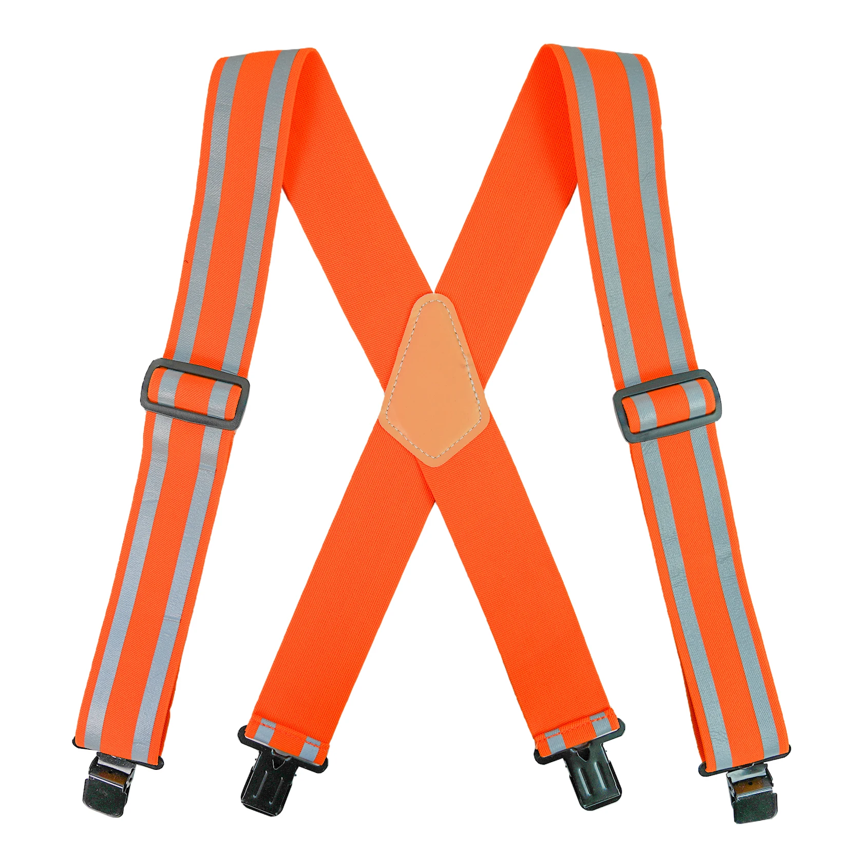 Mens Suspenders 2" Wide Adjustable and Elastic Braces X Shape with Very Strong Clips - Heavy Duty tape measure suspenders formen