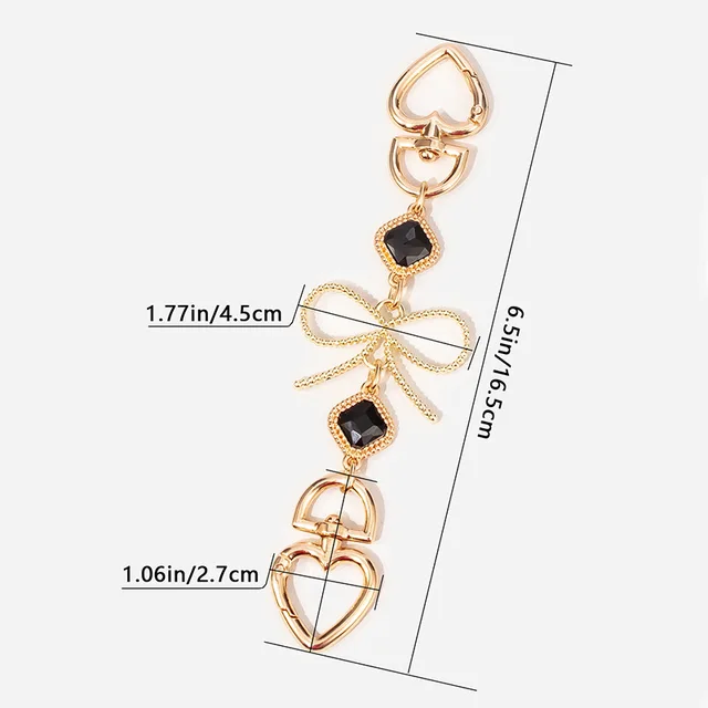 Fashionable Adjustable Shoulder Strap Extension Chain with Bowknot Design Bag Extender Chain for Handbags Totes Crossbody Bags 2