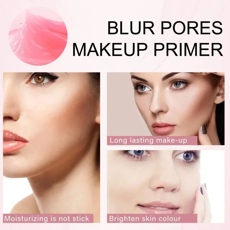 Face Primer Makeup Base Gel Invisible Concealer Moisturizing Firm Skin Isolation Cream Long Lasting Waterproof Brighten Makeup Primer Primer Gel Facial Primer Makeup Foundation