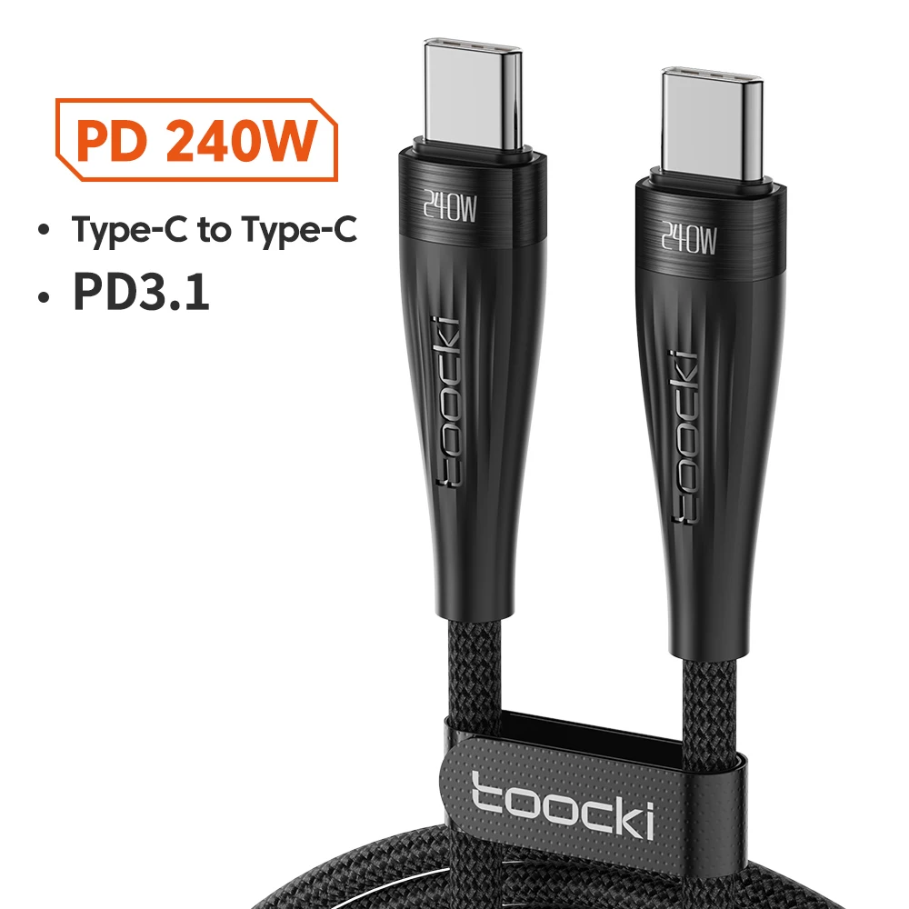 Toocki 240W Fast Charging USB-C to USB-C Cable, 0.25M