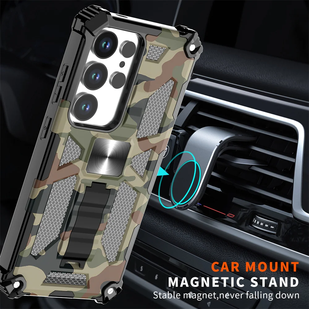 Hybrid Defender Camouflage Case with Airbag Shockproof Stand Cover