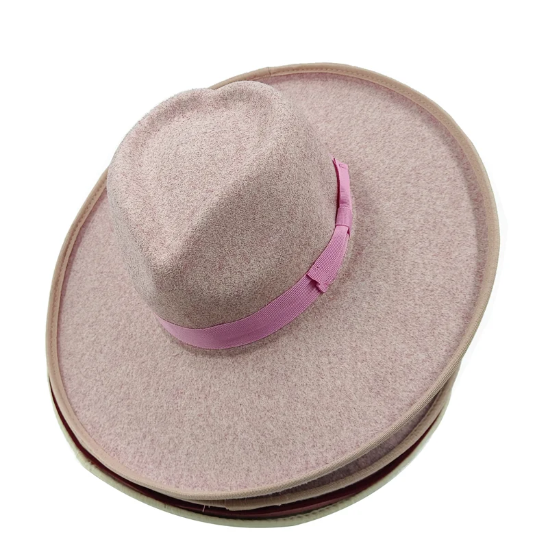 10cm Liebes hut Fedora neue Rose rot Großhandel Fedora erhöhte Krempe monochrom neue Jazz Hut Winter breite Krempe Hut Sombrero Mujer – Detail 30
