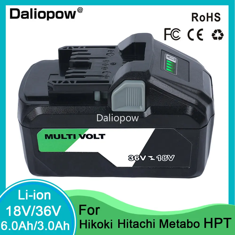Bsl36A18 Bsl36B18 Li-Ion Multivolt 18V 6Ah/36V 3Ah Batteria Ricaricabile Per Utensili Elettrici Hikoki Hitachi 18V 36V Bsl1830 Bls1840