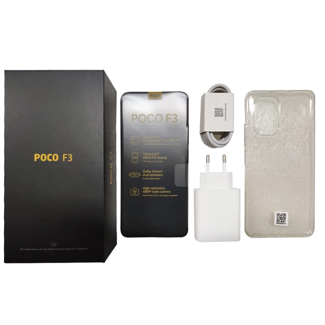 Teléfono Inteligente POCO F3 5G versión Global, Smartphone con Snapdragon 870, ocho núcleos, 6GB, 128GB/256GB, 6,67 pulgadas, 120Hz, Pantalla AMOLED E4, carga rápida 33W 6