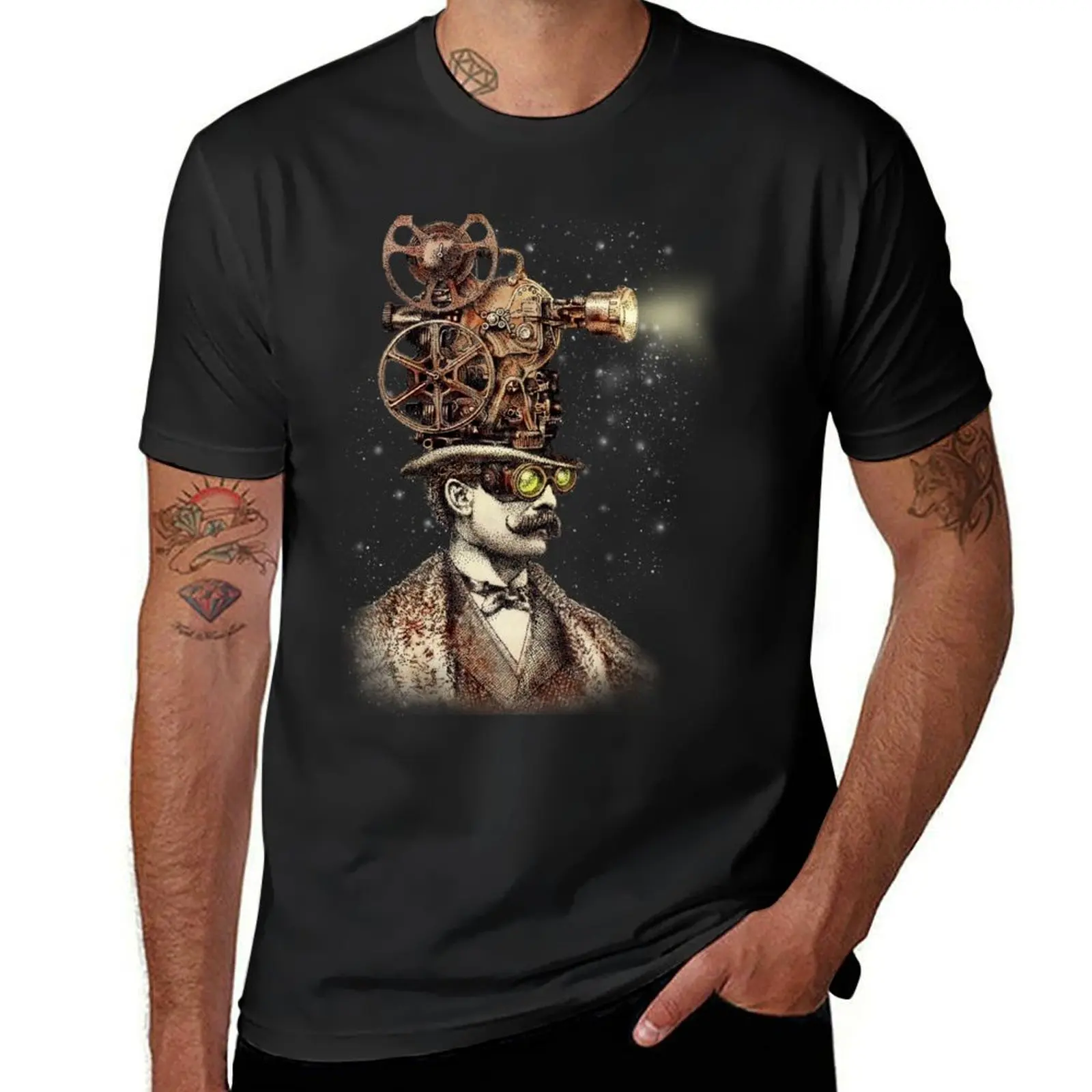 

The Projectionist (sepia option) T-Shirt tees funnys customs design your own Men's t shirts