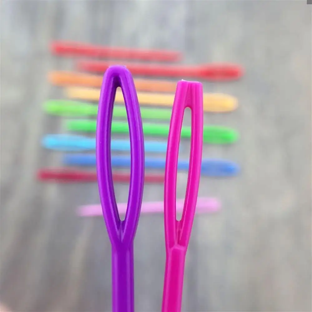 20pcs 7cm 9cm 15cm Plastic Knitting Needles Crochet Hooks Wool Yarn Needle  Children DIY Sweater Weaving Tools Accessory - AliExpress