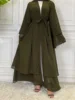 Robe de Ramadan en mousseline de soie, Abaya, dubaï, turquie, Kaftan musulman pour femmes, Kimono modeste, Caftan Marocain, vêtements islamiques