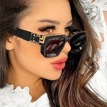 New Fashion Brand Designer Square Sunglasses For Women Men Luxury Top Quality Vintage Clear Frame Sun Glasses Ins Trending UV400 1