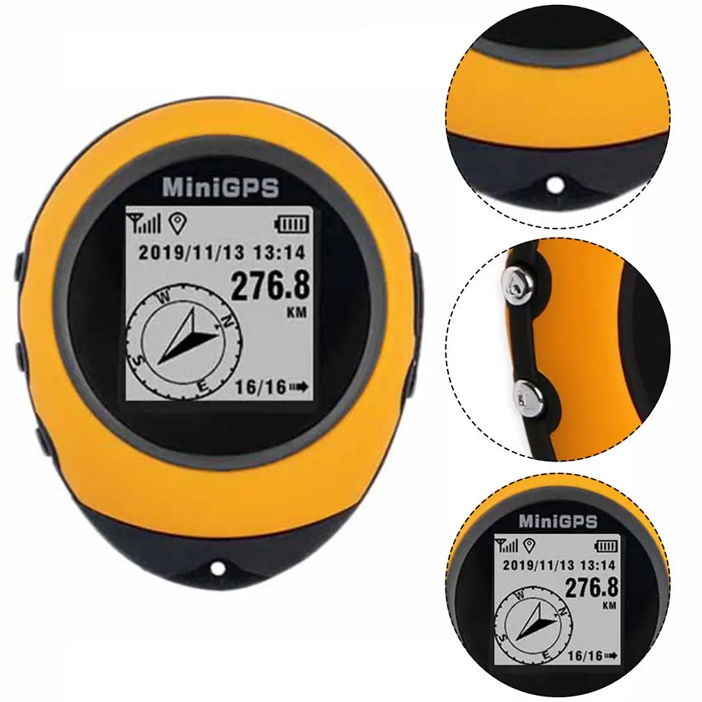 GPS Positioner Handheld Navigation Compass Outdoor Sport Travel Hiking Locator Buckle Design Satellite gps tracking device