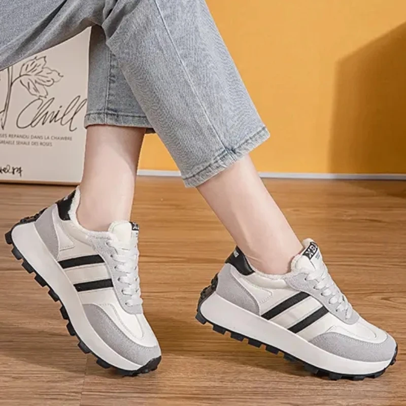 

Winter Fashion 2023 New Women Ankle Boots Warm Plush Woman Shoes Sneakers Flats Casual Ladies Cotton Shoes Short Snow Boots