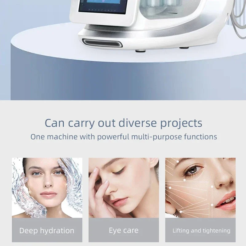 NEW 8 In 1 Hydra Dermabrasion Machine Oxygen Ice Blue Smart Jet Aqua Peeling Small Bubble Microdermabrasion Skin Care New Beauty