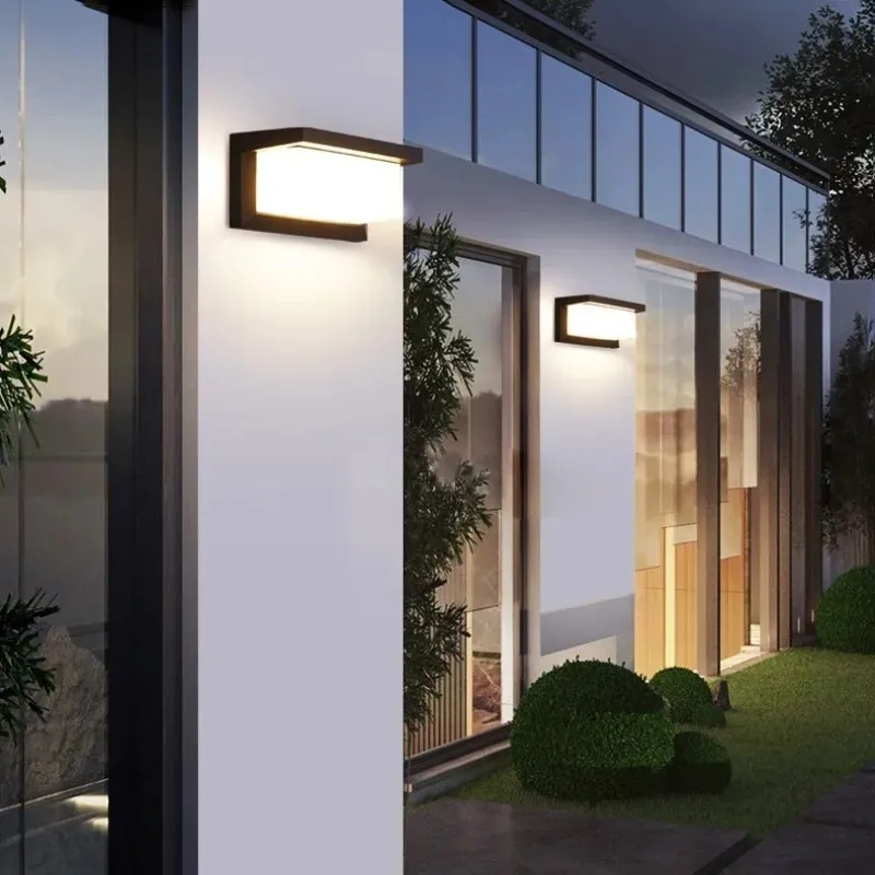 Led Wall Lamp LED Outdoor Wall Lamp Waterproof Garden Courtyard Villa Simple Landscape Lamp Modern Balcony ABS Wall
