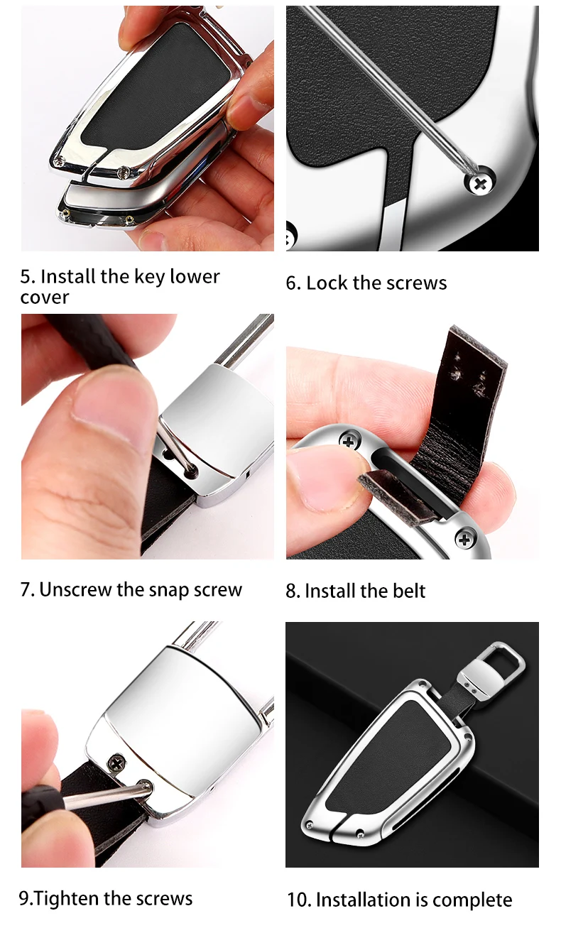 Metallo Chiave Dell'automobile di Cuoio Della Copertura Della Cassa Borsette Fob Per BMW 1 3 5 7 X1 X3 X5 X6 X7 Serie G20 G30 G01 G02 G05 F15 F16 G07 G32 Accessori - S3dfe9770c55e4a398454b2edc5bde98fI