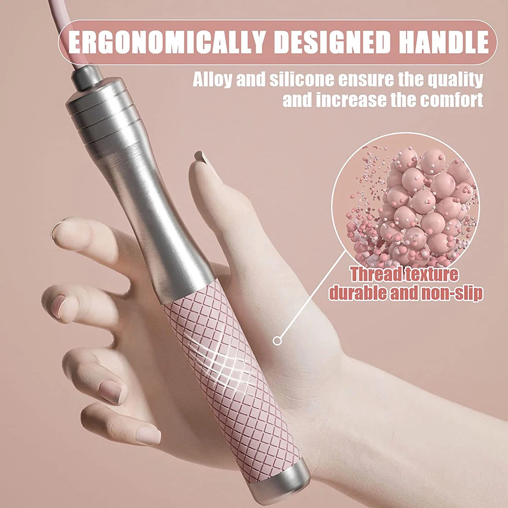 Steel Weighted Jump Rope High-Speed Bearing Weighted Skip Rope Silicagel Handle Corded Fat Burning Aerobic Endurance Training jump rope