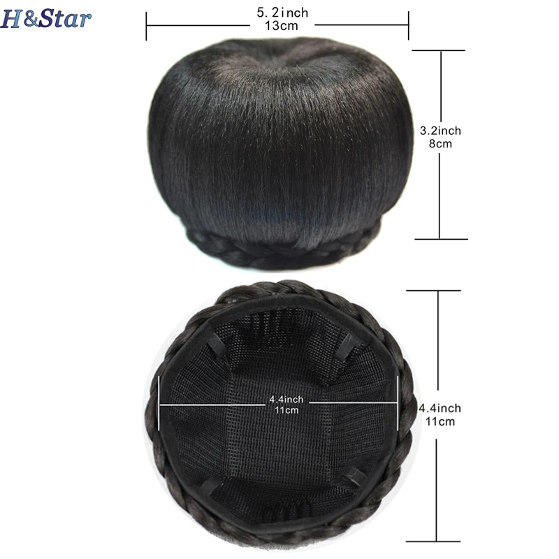 H&STAR Fake Chignon Synthetic Donut Roller Hairpieces High Temperature Fiber Hair Bun Cover for Women