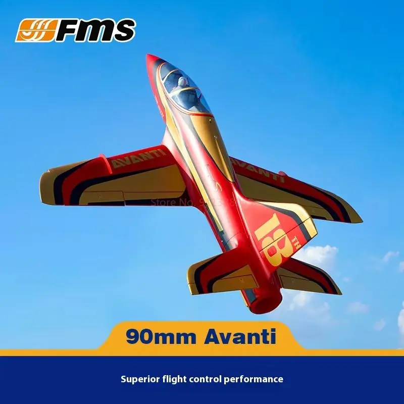 FMS 90MM Avanti Beginner's Advanced Remote Control Model Aircraft Anniversary Painting Model Aircraft Practice Aircraft Toy Gift 4