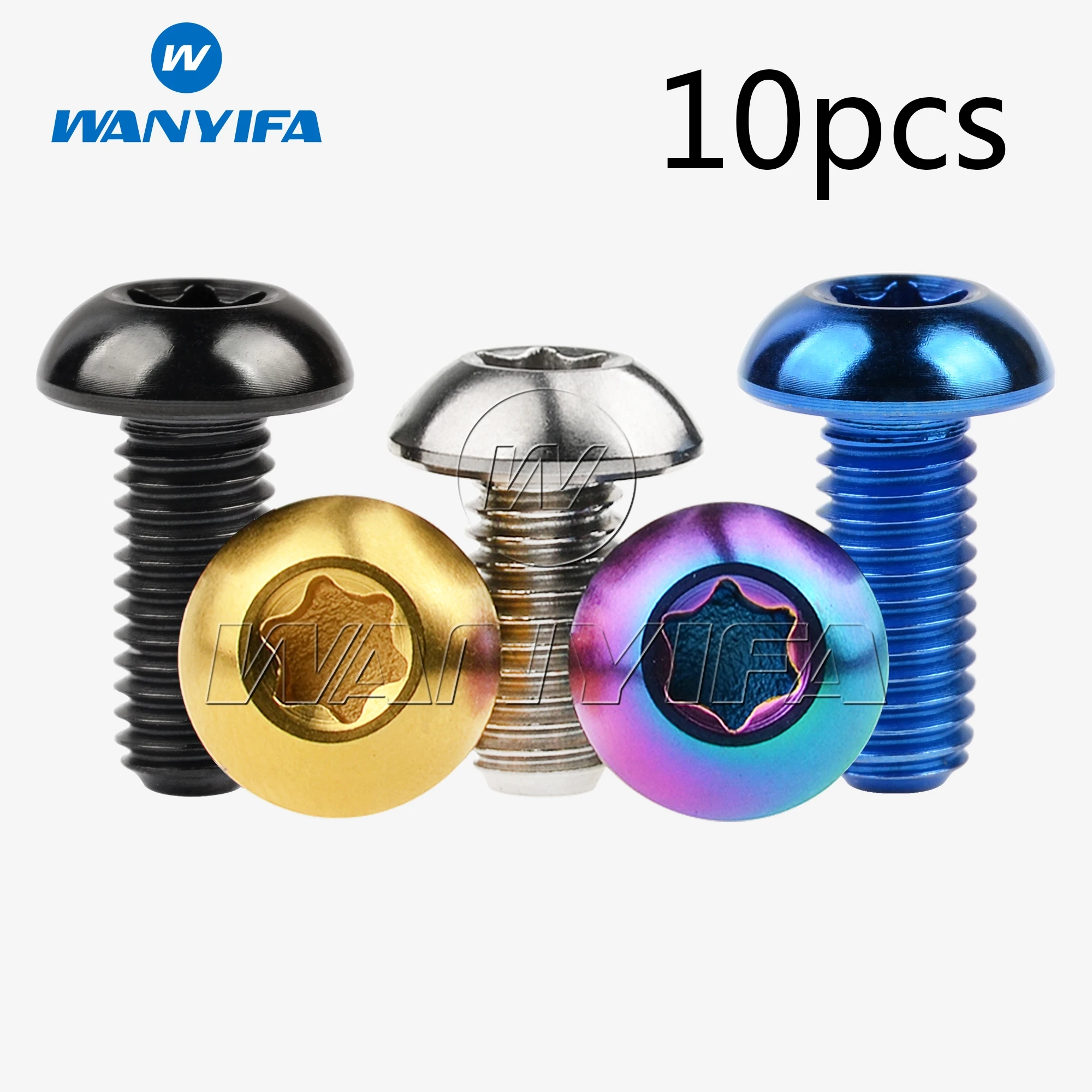 Accesorios Titanio Motocicleta Juego De Pernos De Titanio RISON Para Piñón De Moto - 6 Unidades M8x29.4mm, Tuercas De Seguridad, Torx Juego 6 Pernos Titanio M8 Rueda Dentada Motocicleta