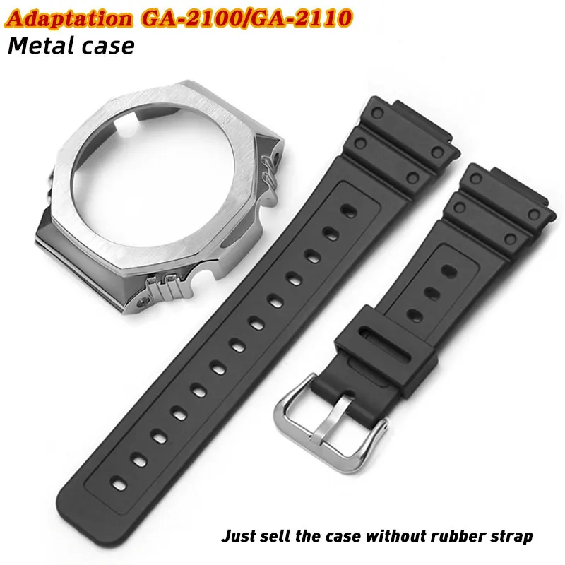 Applicabile Per Casio Oak Ga2100 Cassa Dell'Orologio In Metallo Ga2110 Cinturino In Resina Applicabile Ga-2100 Kit Di Modifica Dell'Orologio Per Uomo 