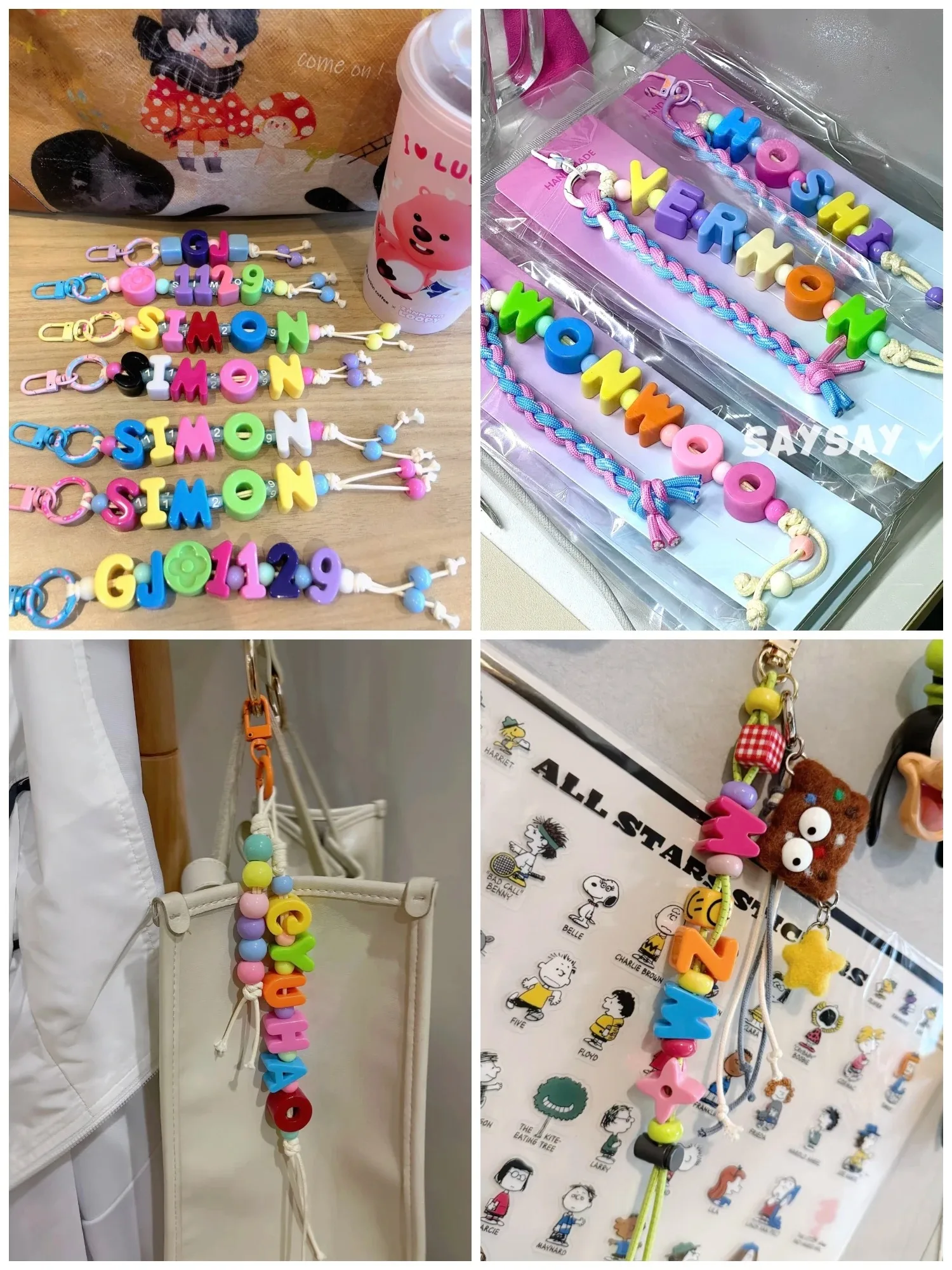 10PCS 26 Letter Beads 20mm Loose Big Hole DIY Jewelry Making Kit Bracelet keychain for Educators to Learn Letters Colorful