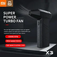 Xiaomi Mijia New X3 Violent Blower Mini Turbo Jet Fan Handheld Brushless Motor 130000 RPM Wind Speed 52m/s Multi Functional Fan 1
