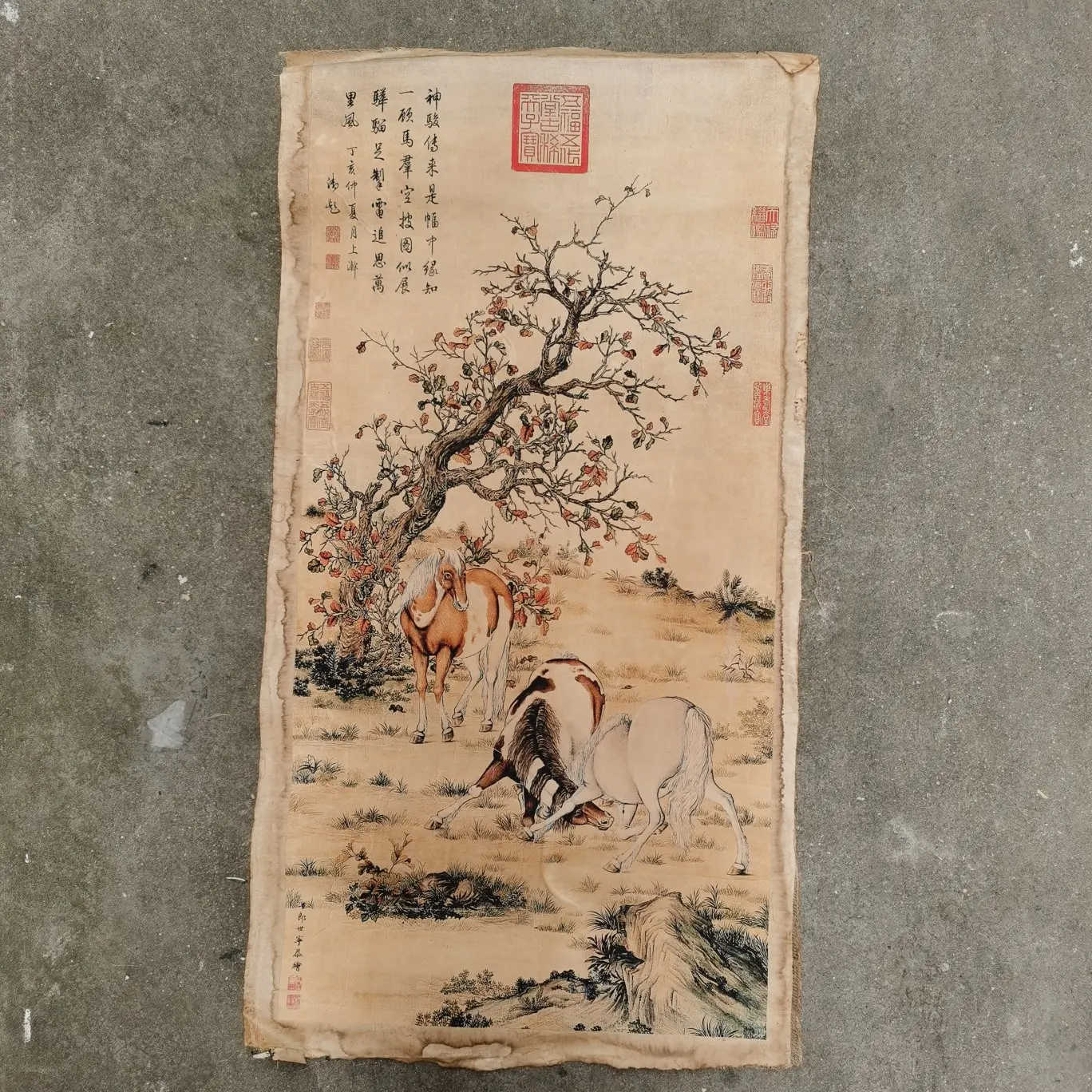 цена Chinese Old Scroll Ren Bonian's Figure Rice Paper Painting Slice