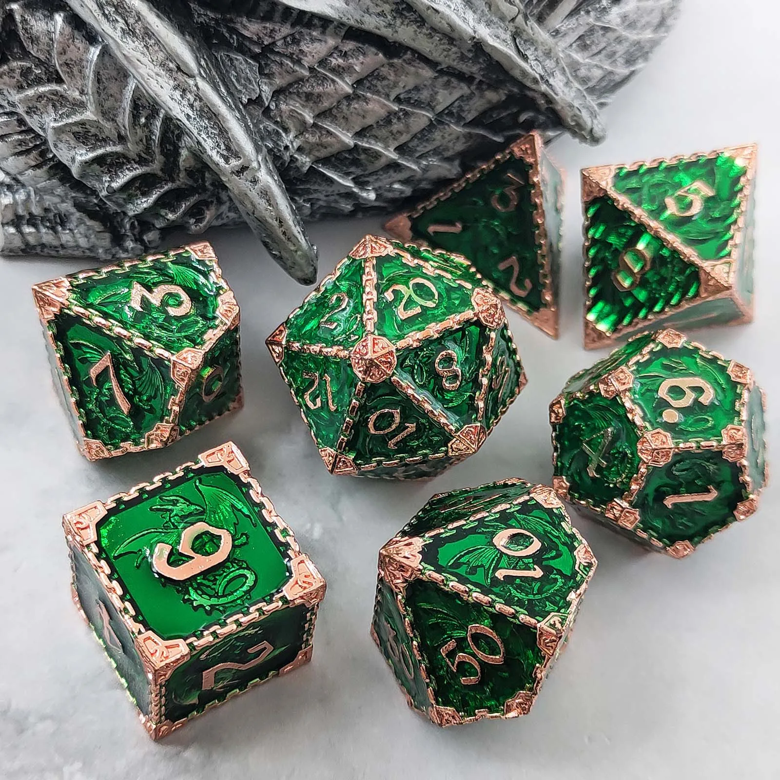 Dnd Dice Set New Flying Dragon D&D Dice 7 PCs DND Dice Polyhedral Dice Set for Role Playing Game MTG Pathfinder D20 D8 D6 D4