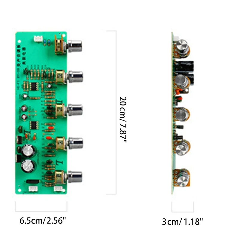 Module Préampli HiFi Avec Réglage Tonalité | Treble, Medium, Basse Et Volume | Alimentation 12-25V AC Ou 9-18V DC | Pour Audiophiles Et Home Studio