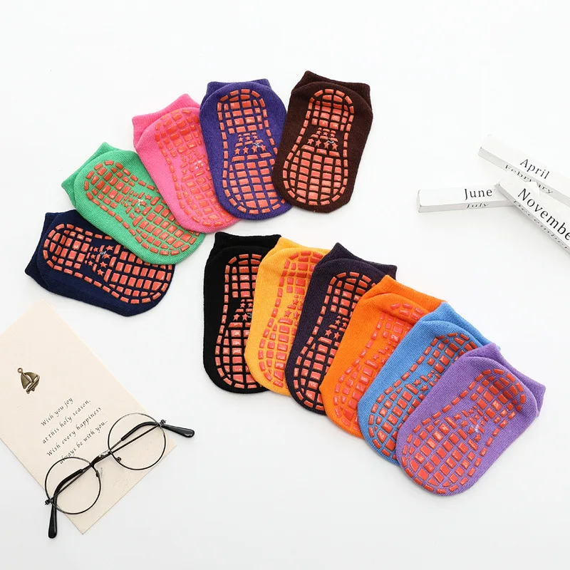 

Kids Adults Anti-Slip Sock Trampoline Sock Cotton Breathable Short Socks Elasticity Sport Boy Girl Outside Child Socks