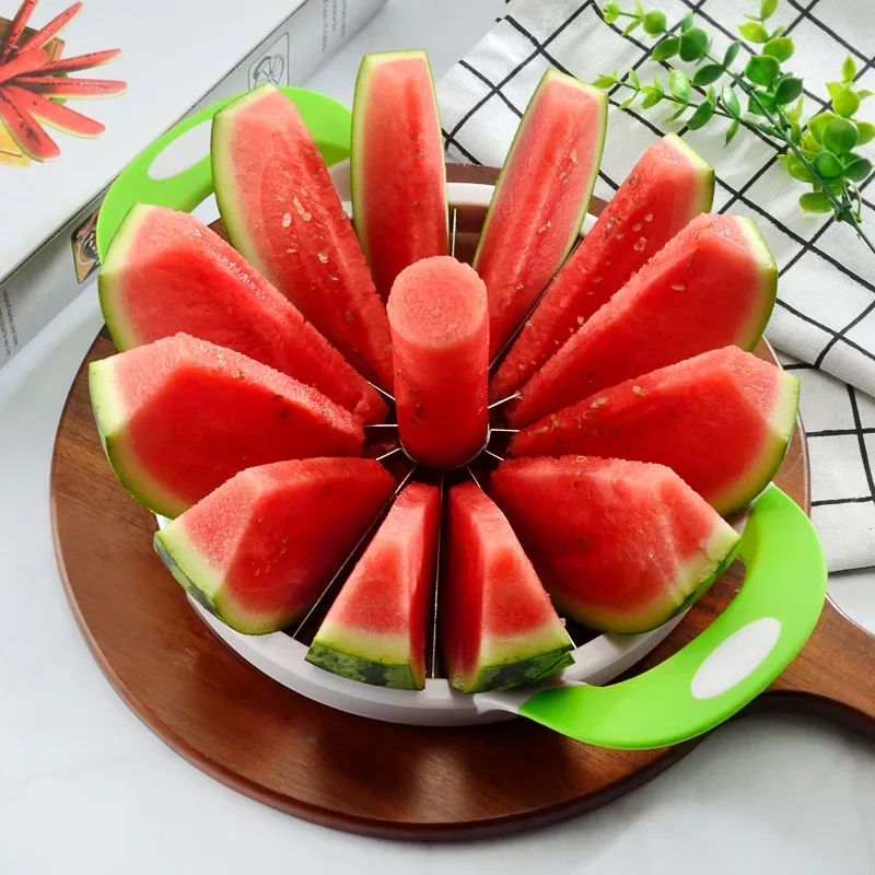 Kitchen Practical Tools Creative Watermelon Slicer Watermelon Cutter Knife 430 Stainless Steel Cantaloupe Fruit Cutter Slicer