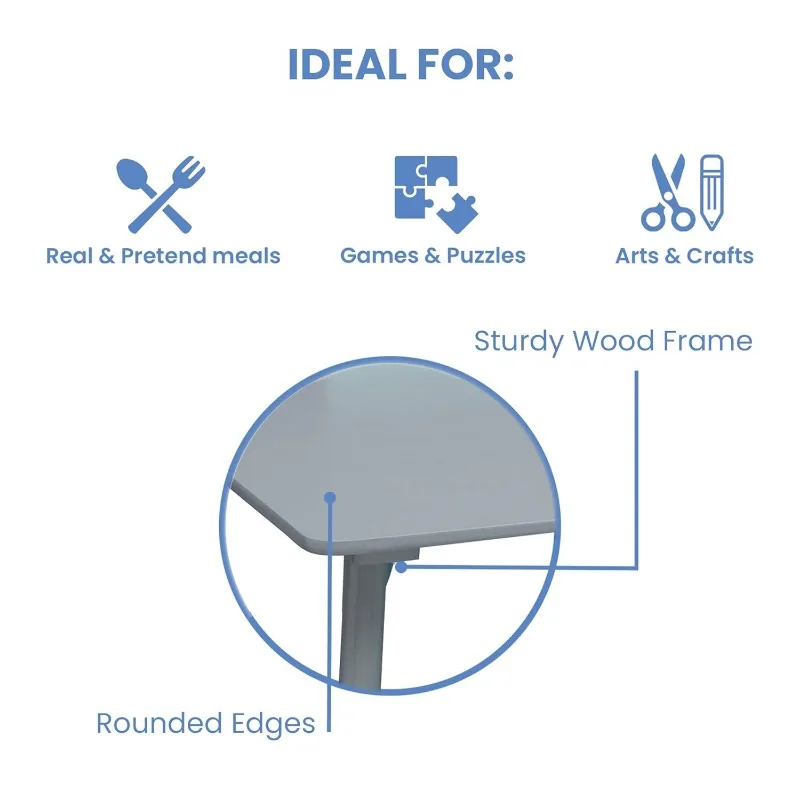 Kids Table and Chair Set with 4 Chairs 4