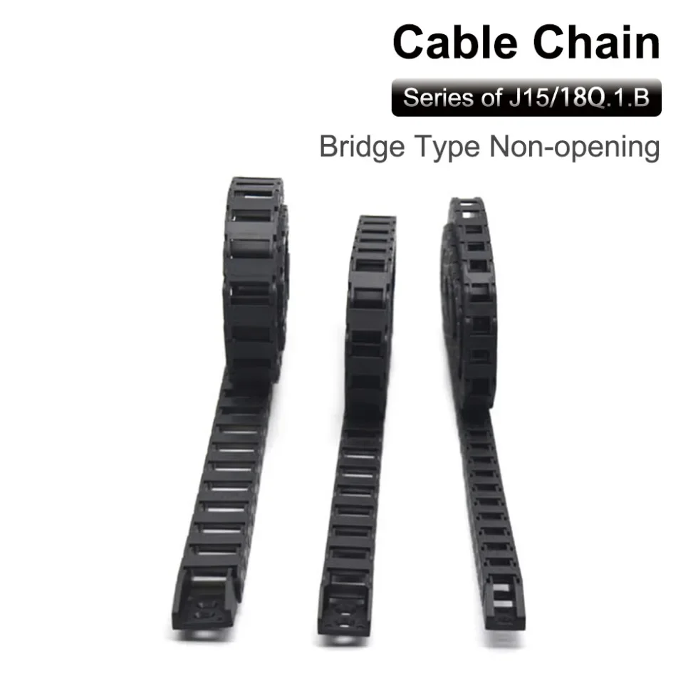 Transmission cable chain Bridge Type Non-Opening 15x20 15x30 18x25 18x37mm Plastic Towline Transmission Drag Chain for Machine