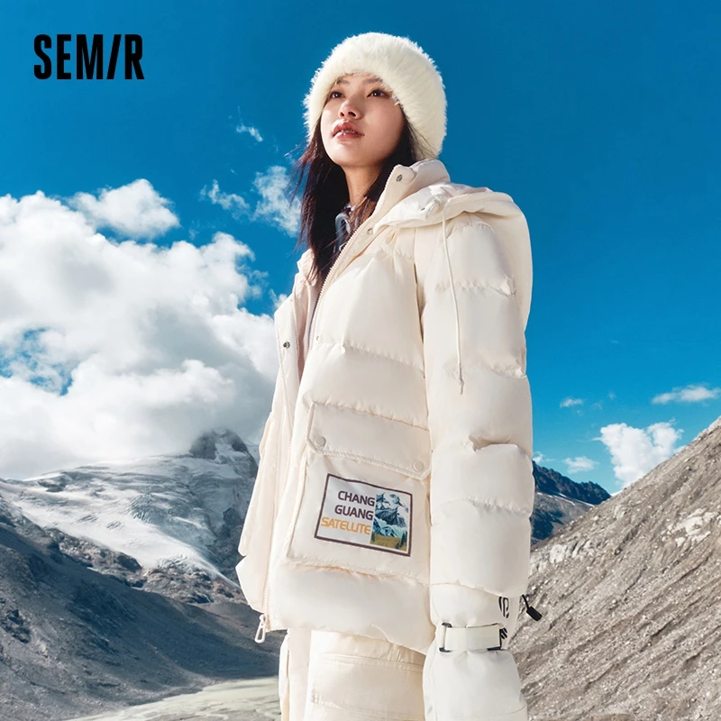 

Пуховик Semir, Женская куртка с защитой от трёх сторон, новая текстурная теплая Толстая куртка, зима 2023