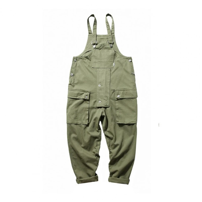 Coveralls Oversized Men Jumpsuit Pocket Big Pockets Cargo Work Pants Trendy Sleeveless Men Pants Summer Clothes