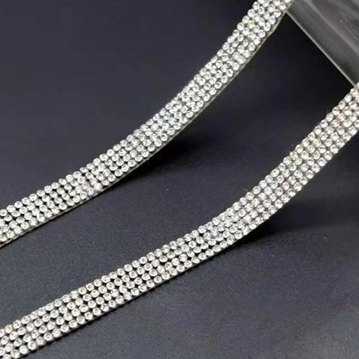 Rhinestone Diamond Ribbon Crystal Bling Sparkling Sticker Roll Phone Case For