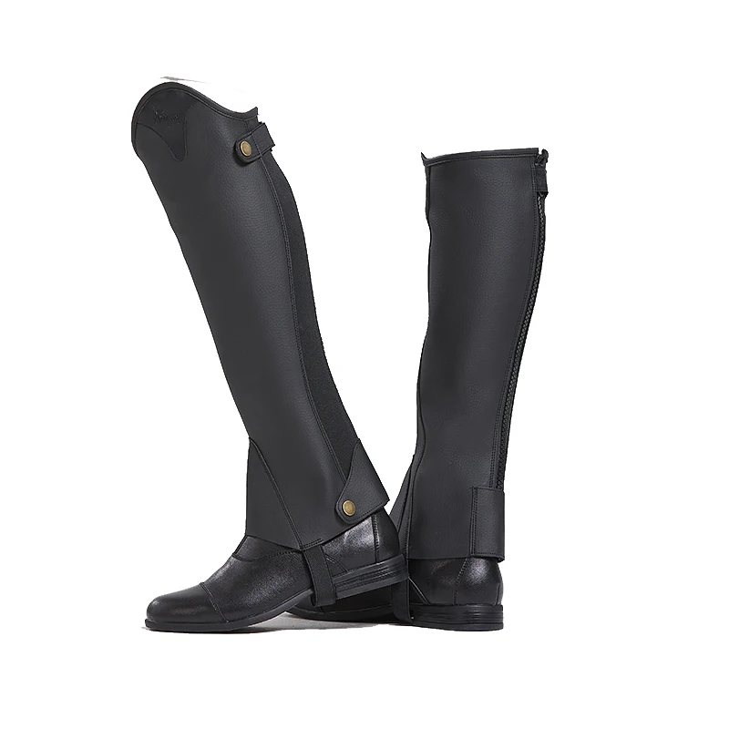 Equestrian Leggings Microfiber PU Durable Equestrian Boots Cover Riding Protectors Adults Children Paarden Equitation Equipement 2
