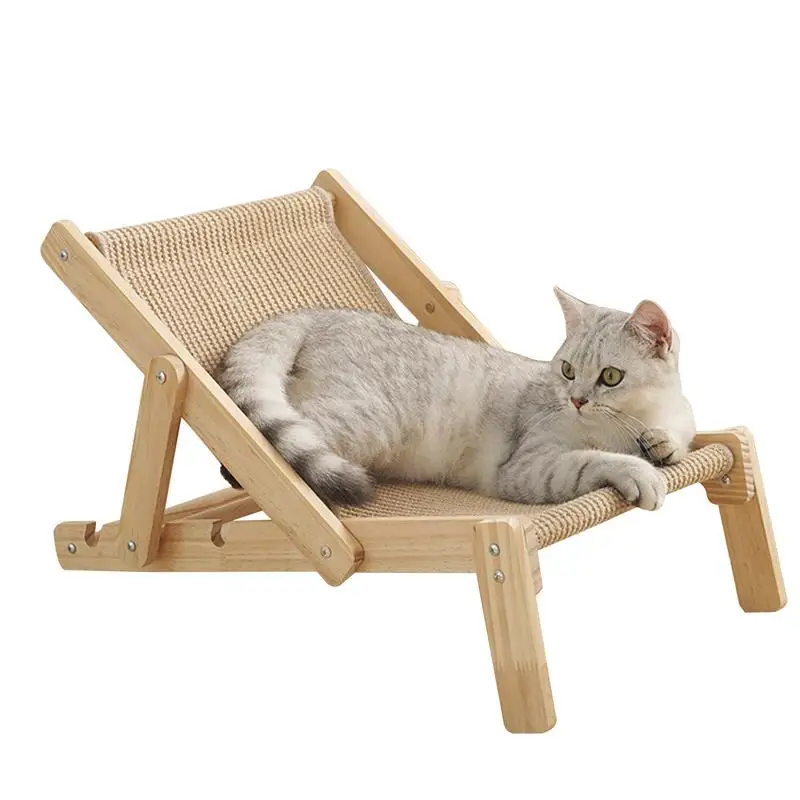 

Cat Scratcher Lounge Chair Sisal Scratcher All Seasons Elevated Cat Chair Cat Hammock Bed For Puppy Rabbit Small Dogs Kitten