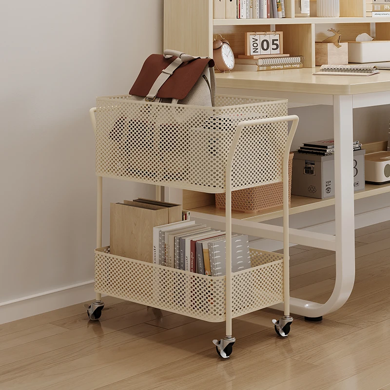 Simple Bookshelf Rolling Cart Nordic Storage Beauty Salon Designers Salon Trolley Barbershop Furniture Carrinho FYST