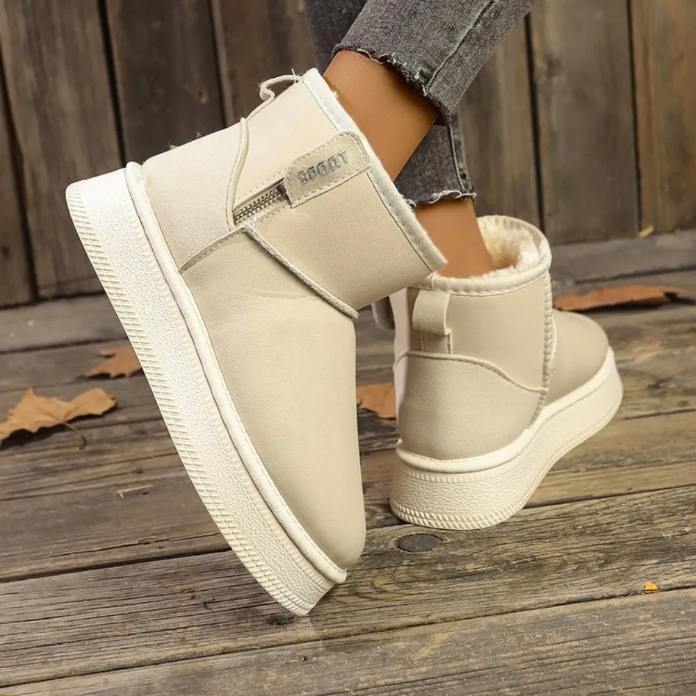 Winter Women's Snow Boots with Velvet and Wool Women's Shoes Women's Boots Warm and Anti slip Winter New Outdoor Thick soled