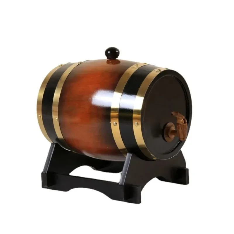 Antique Oak Barrel Household Wooden Red Wine Barrel Inner Tank Wine Barbecue Draft Beer Storage Wooden