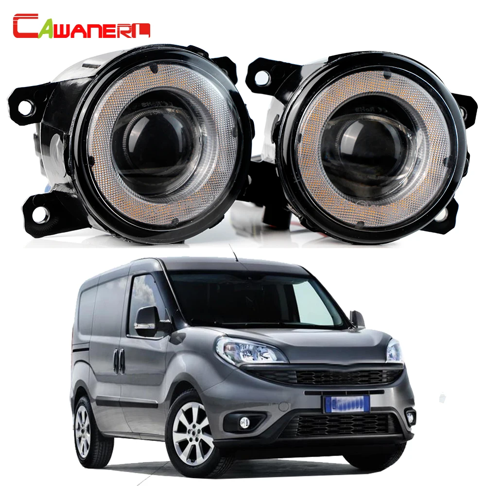 2 Pezzi Led Fendinebbia Angel Eye Drl Per Fiat Doblo (263 _) 2010-2023 30W H11 Car Front Fog Daytime Running Lamp Styling