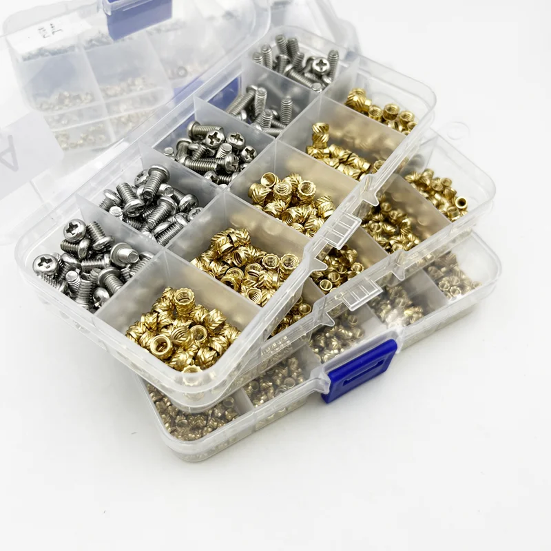 Description Picture 4 of itemBrass Insert Nut Stainless Steel Screw Hot Melt Heat Knurled Embed Injection Copper Insertnut 3D Print Plastic Board Nut Insert