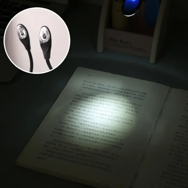 Book Light Mini Led Flexible Night Light Clip-On Desk Lamp Reading Lamp for Travel Bedroom Flexible USB LED Lights