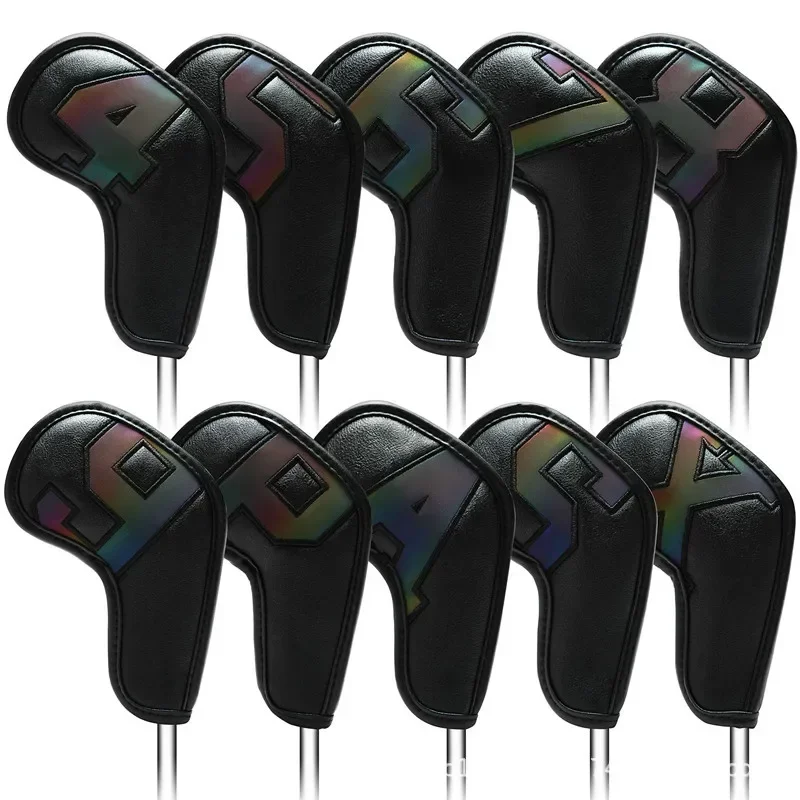 

10pcs Golf Iron Cover Set Golf Iron Head Cover Golf Club Protection Covers Outdoor Sporting Accessories