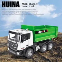 HUINA 1556 1/18 RC Truck Remote Controlled Car Dumper Crawler Tractor 6CH Engineering Vehicle Excavator Model Toys For Boys Gift 2