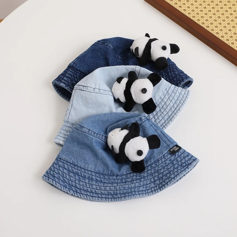 

Baby Hat Toddler Bucket Hat Kids Summer Fisherman Hat for Infants Boys Girls Wide Brim Cap Pandas Fishers Hat Cap