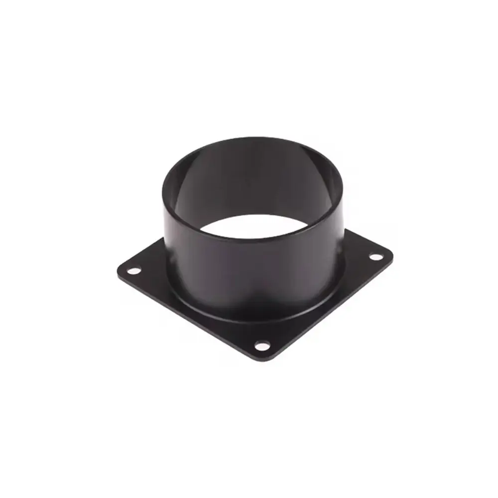 Flange Connector Black Flange Connector ABS Square Bottom Straight Flange Air Inlet And Outlet Air Ducting Connection