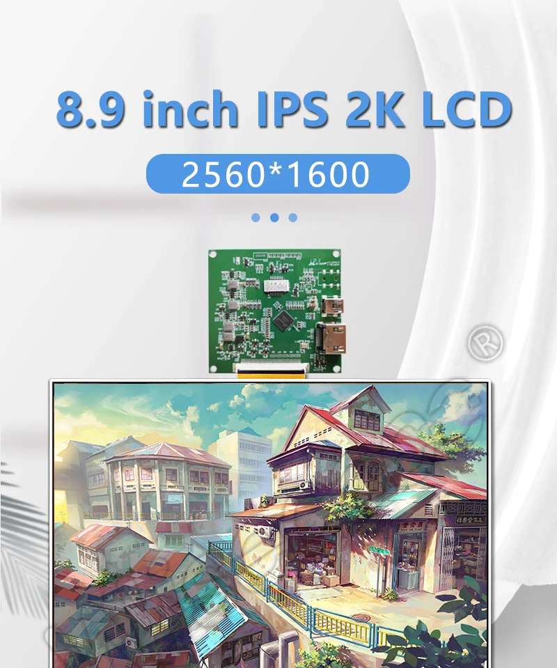 Mini USB Driver Board, IPS Touch, 2K, 8.9 