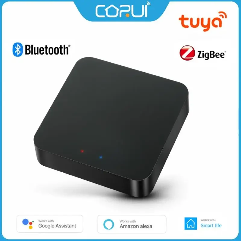 

CORUI Tuya Smart Zigbee Gateway Hub Bluetooth-Compatible Multi-Mode Gateway Mesh Smart Life APP Control With Alexa Google Home